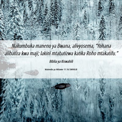 Picture 06 - Matendo ya Mitume 11:16 SWHULB - Nakumbuka maneno ya Bwana, alivyosema, “Yohana - Bible Verse Picture