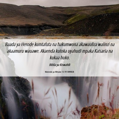 Picture 06 - Matendo ya Mitume 12:19 SWHULB - Baada ya Herode kumtafuta na hakumwona akawauliza - Bible Verse Picture
