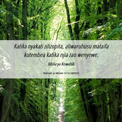Picture 06 - Matendo ya Mitume 14:16 SWHULB - Katika nyakati zilizopita, aliwaruhusu mataifa - Bible Verse Picture