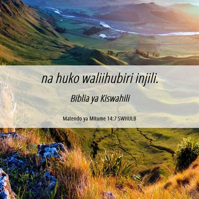 Picture 06 - Matendo ya Mitume 14:7 SWHULB - na huko waliihubiri - Bible Verse Picture
