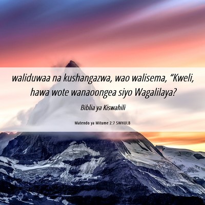 Picture 06 - Matendo ya Mitume 2:7 SWHULB - waliduwaa na kushangazwa, wao walisema, “Kweli, - Bible Verse Picture