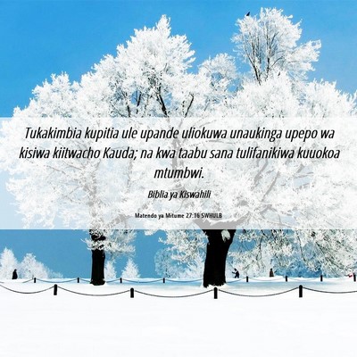 Picture 06 - Matendo ya Mitume 27:16 SWHULB - Tukakimbia kupitia ule upande uliokuwa unaukinga - Bible Verse Picture