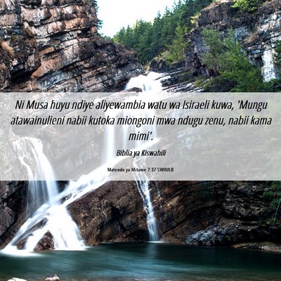 Picture 06 - Matendo ya Mitume 7:37 SWHULB - Ni Musa huyu ndiye aliyewambia watu wa Isiraeli - Bible Verse Picture