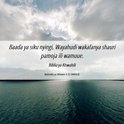 Picture 06 - Matendo ya Mitume 9:23 SWHULB - Baada ya siku nyingi, Wayahudi wakafanya shauri - Bible Verse Picture