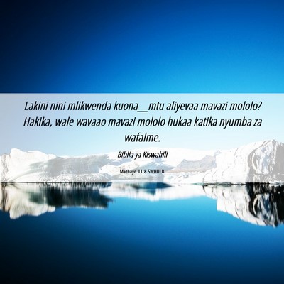 Picture 06 - Mathayo 11:8 SWHULB - Lakini nini mlikwenda kuona__mtu aliyevaa mavazi - Bible Verse Picture