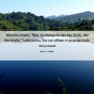 Picture 06 - Mhubiri 2:1 SWHULB - Nikasema moyoni, “Njoo, na nitakujaribu kwa kwa - Bible Verse Picture