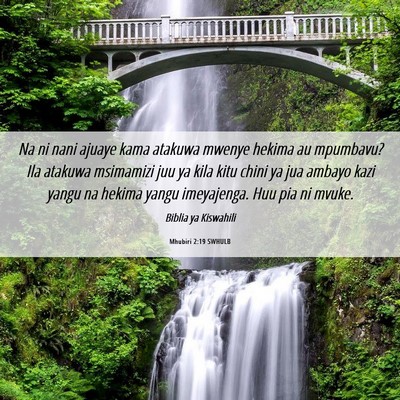 Picture 06 - Mhubiri 2:19 SWHULB - Na ni nani ajuaye kama atakuwa mwenye hekima au - Bible Verse Picture