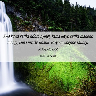 Picture 06 - Mhubiri 5:7 SWHULB - Kwa kuwa katika ndoto nyingi, kama ilivyo katika - Bible Verse Picture