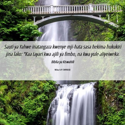 Picture 06 - Mika 6:9 SWHULB - Sauti ya Yahwe inatangaza kwenye mji-hata sasa - Bible Verse Picture