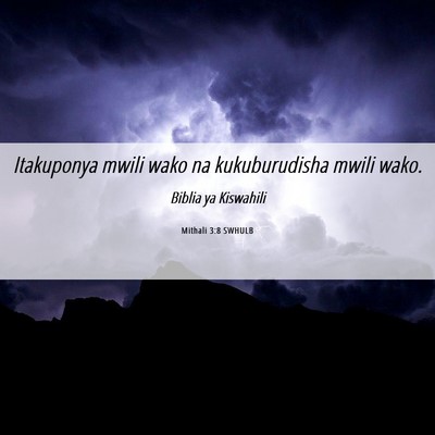 Picture 06 - Mithali 3:8 SWHULB - Itakuponya mwili wako na kukuburudisha mwili - Bible Verse Picture