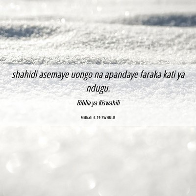 Picture 06 - Mithali 6:19 SWHULB - shahidi asemaye uongo na apandaye faraka kati ya - Bible Verse Picture