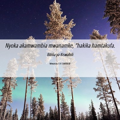 Picture 06 - Mwanzo 3:4 SWHULB - Nyoka akamwambia mwanamke, “hakika - Bible Verse Picture