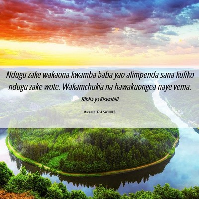 Picture 06 - Mwanzo 37:4 SWHULB - Ndugu zake wakaona kwamba baba yao alimpenda sana - Bible Verse Picture