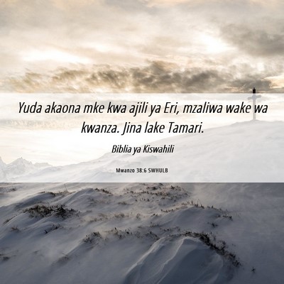 Picture 06 - Mwanzo 38:6 SWHULB - Yuda akaona mke kwa ajili ya Eri, mzaliwa wake wa - Bible Verse Picture