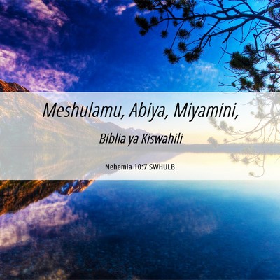 Picture 06 - Nehemia 10:7 SWHULB - Meshulamu, Abiya, - Bible Verse Picture