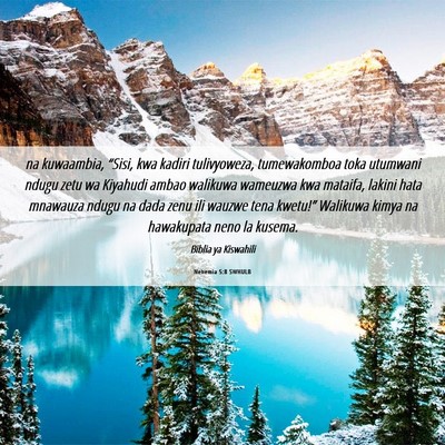 Picture 06 - Nehemia 5:8 SWHULB - na kuwaambia, “Sisi, kwa kadiri tulivyoweza, - Bible Verse Picture