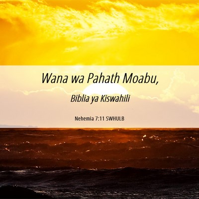 Picture 06 - Nehemia 7:11 SWHULB - Wana wa Pahath - Bible Verse Picture