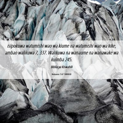 Picture 06 - Nehemia 7:67 SWHULB - isipokuwa watumishi wao wa kiume na watumishi wao - Bible Verse Picture