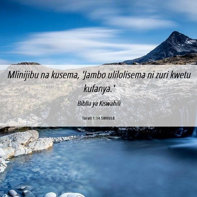 Picture 06 - Torati 1:14 SWHULB - Mlinijibu na kusema, 'Jambo ulilolisema ni zuri - Bible Verse Picture