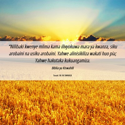 Picture 06 - Torati 10:10 SWHULB - “Nilibaki kwenye mlima kama ilivyokuwa mara ya - Bible Verse Picture