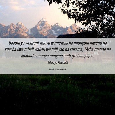 Picture 06 - Torati 13:13 SWHULB - Baadhi ya wenzuni waovu wamewaacha miongoni mwenu - Bible Verse Picture
