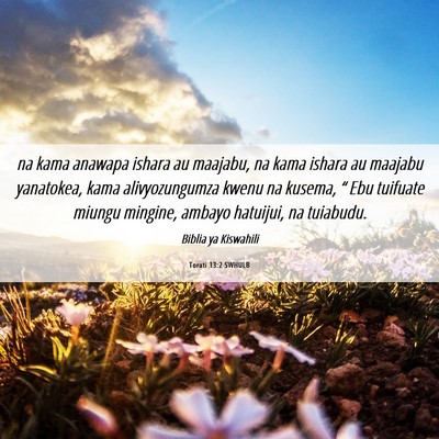Picture 06 - Torati 13:2 SWHULB - na kama anawapa ishara au maajabu, na kama ishara - Bible Verse Picture