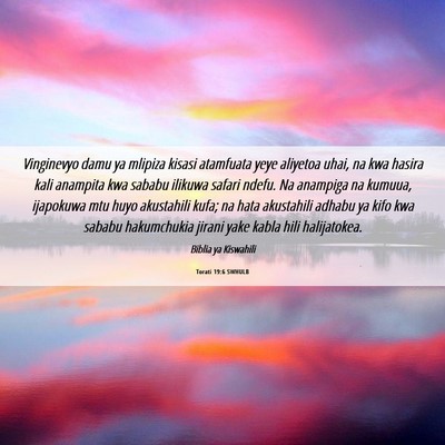 Picture 06 - Torati 19:6 SWHULB - Vinginevyo damu ya mlipiza kisasi atamfuata yeye - Bible Verse Picture