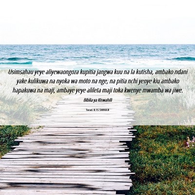 Picture 06 - Torati 8:15 SWHULB - Usimsahau yeye aliyewaongoza kupitia jangwa kuu - Bible Verse Picture