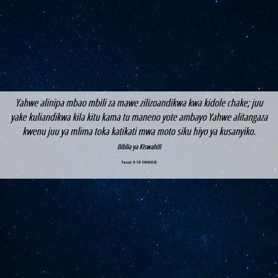 Picture 06 - Torati 9:10 SWHULB - Yahwe alinipa mbao mbili za mawe zilizoandikwa - Bible Verse Picture