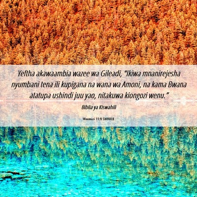Picture 06 - Waamuzi 11:9 SWHULB - Yeftha akawaambia wazee wa Gileadi, “Ikiwa - Bible Verse Picture