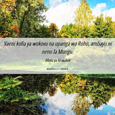 Picture 06 - Waefeso 6:17 SWHULB - Vaeni kofia ya wokovu na upanga wa Roho, ambayo - Bible Verse Picture