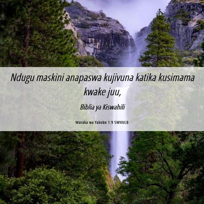 Picture 06 - Waraka wa Yakobo 1:9 SWHULB - Ndugu maskini anapaswa kujivuna katika kusimama - Bible Verse Picture
