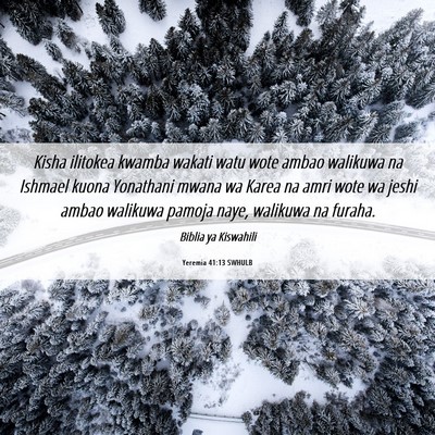 Picture 06 - Yeremia 41:13 SWHULB - Kisha ilitokea kwamba wakati watu wote ambao - Bible Verse Picture