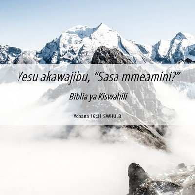 Picture 06 - Yohana 16:31 SWHULB - Yesu akawajibu, “Sasa - Bible Verse Picture