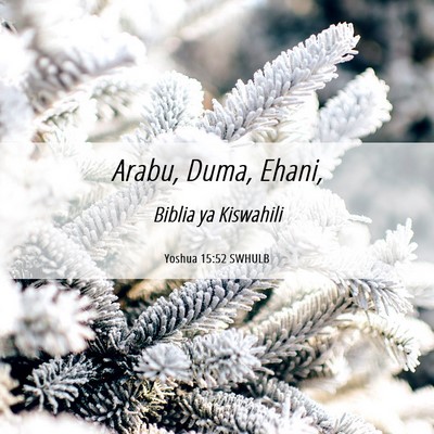 Picture 06 - Yoshua 15:52 SWHULB - Arabu, Duma, - Bible Verse Picture