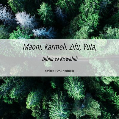Picture 06 - Yoshua 15:55 SWHULB - Maoni, Karmeli, Zifu, - Bible Verse Picture