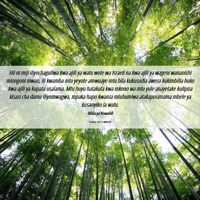 Picture 06 - Yoshua 20:9 SWHULB - Hii ni miji iliyochaguliwa kwa ajili ya watu wote - Bible Verse Picture