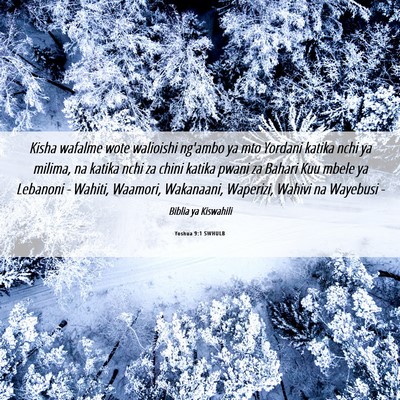 Picture 06 - Yoshua 9:1 SWHULB - Kisha wafalme wote walioishi ng'ambo ya mto - Bible Verse Picture