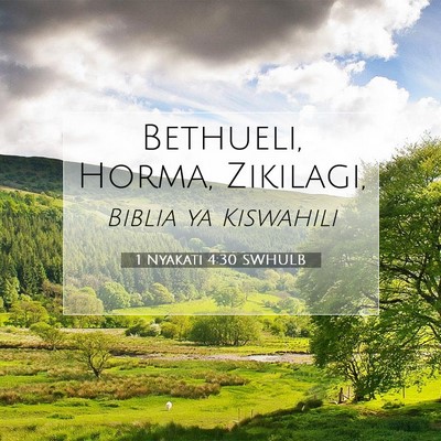 Picture 07 - 1 Nyakati 4:30 SWHULB - Bethueli, Horma, - Bible Verse Picture