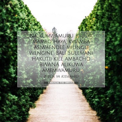 Picture 07 - 1 Wafalme 11:10 SWHULB - na kumwamuru juu ya mambo haya, kwamba asiwaendee - Bible Verse Picture