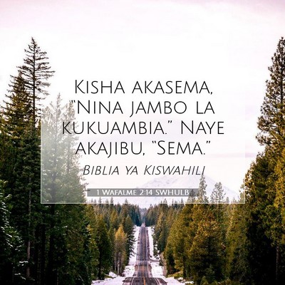 Picture 07 - 1 Wafalme 2:14 SWHULB - Kisha akasema, “Nina jambo la kukuambia.” - Bible Verse Picture
