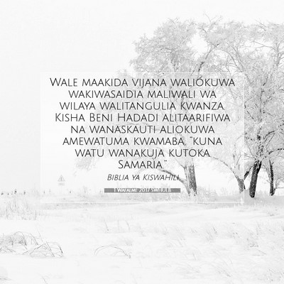 Picture 07 - 1 Wafalme 20:17 SWHULB - Wale maakida vijana waliokuwa wakiwasaidia - Bible Verse Picture