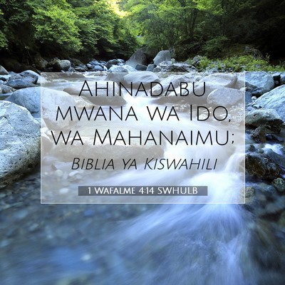 Picture 07 - 1 Wafalme 4:14 SWHULB - Ahinadabu mwana wa Ido, wa - Bible Verse Picture