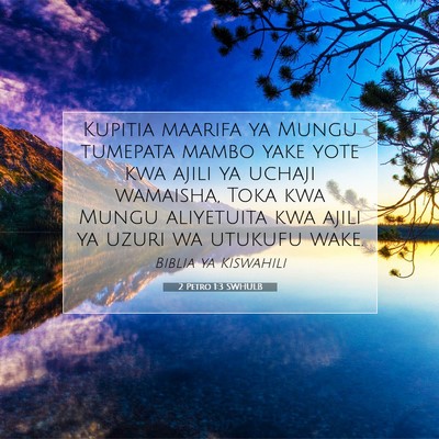 Picture 07 - 2 Petro 1:3 SWHULB - Kupitia maarifa ya Mungu tumepata mambo yake yote - Bible Verse Picture