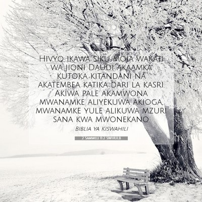 Picture 07 - 2 Samweli 11:2 SWHULB - Hivyo ikawa siku moja wakati wa jioni Daudi - Bible Verse Picture