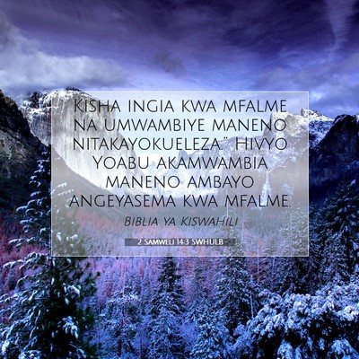 Picture 07 - 2 Samweli 14:3 SWHULB - Kisha ingia kwa mfalme na umwambiye maneno - Bible Verse Picture