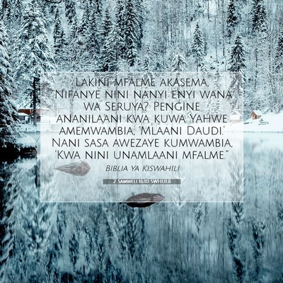 Picture 07 - 2 Samweli 16:10 SWHULB - Lakini mfalme akasema, “Nifanye nini nanyi enyi - Bible Verse Picture