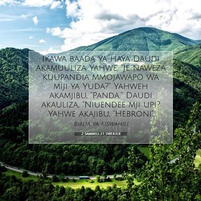 Picture 07 - 2 Samweli 2:1 SWHULB - Ikawa baada ya haya Daudi akamuuliza Yahwe, “Je - Bible Verse Picture