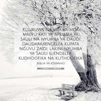 Picture 07 - 2 Samweli 3:1 SWHULB - Kulikuwa na vita ya mda mrefu kati ya nyumba ya - Bible Verse Picture