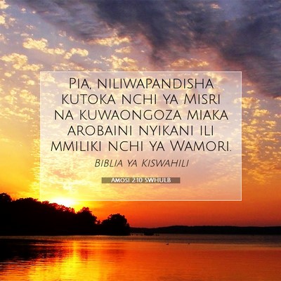 Picture 07 - Amosi 2:10 SWHULB - Pia, niliwapandisha kutoka nchi ya Misri na - Bible Verse Picture